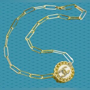 Chain Link Choker with Iconic Medallion